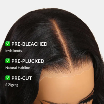 No Skills Needed – Pre-Plucked 13x4 HD Lace Wig, Easy Install, 180% Full Density