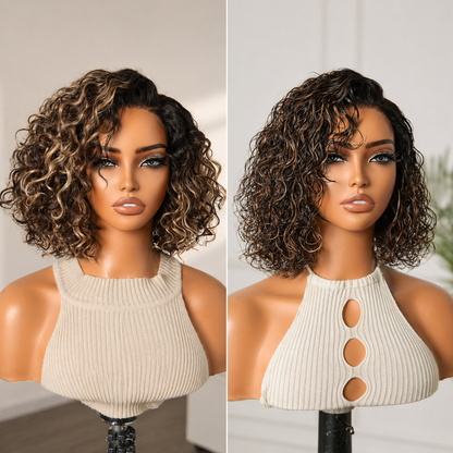 🔥Ready-to-Wear Glueless Curly Bob Wig