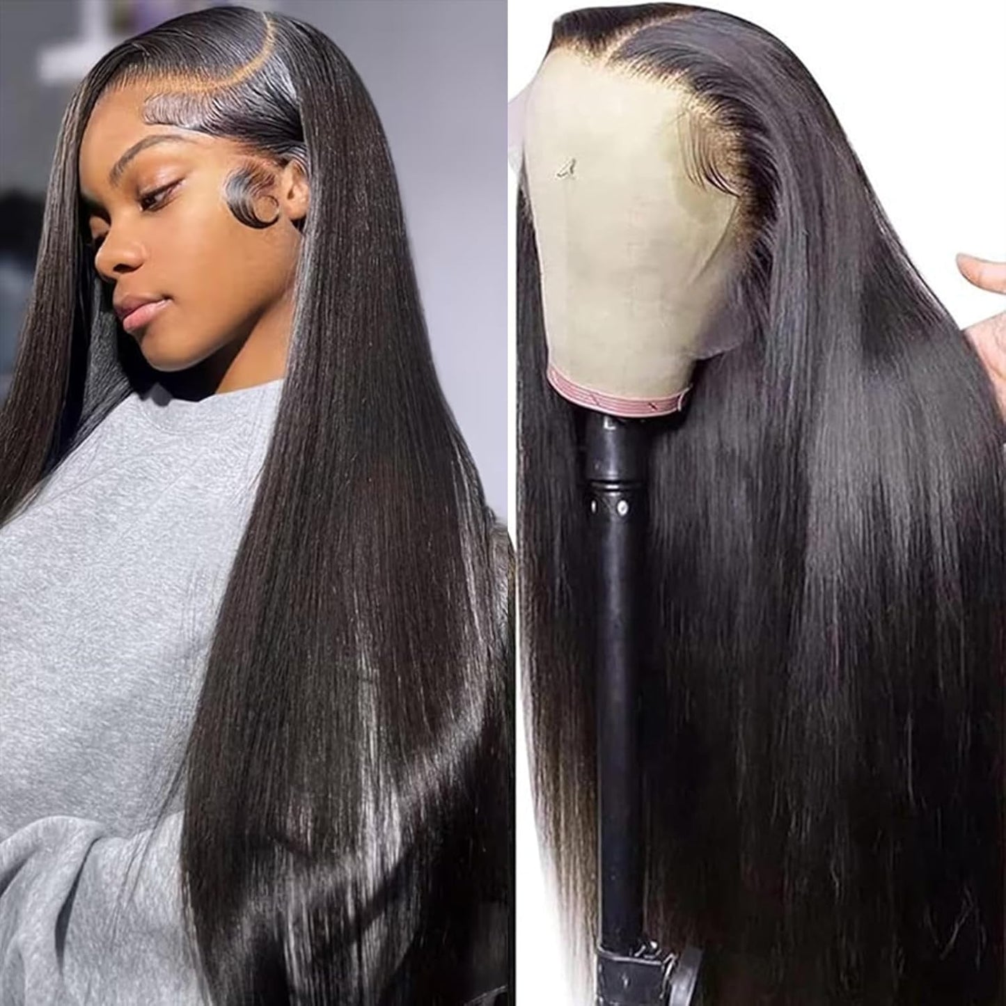 ⚡ Final Hours – Up to 57% Off🌷💥Straight HD Transparent Lace Front Wigs Human Hair