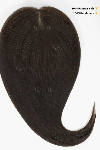 Carlin Human Hair Topper Dark Brown #2