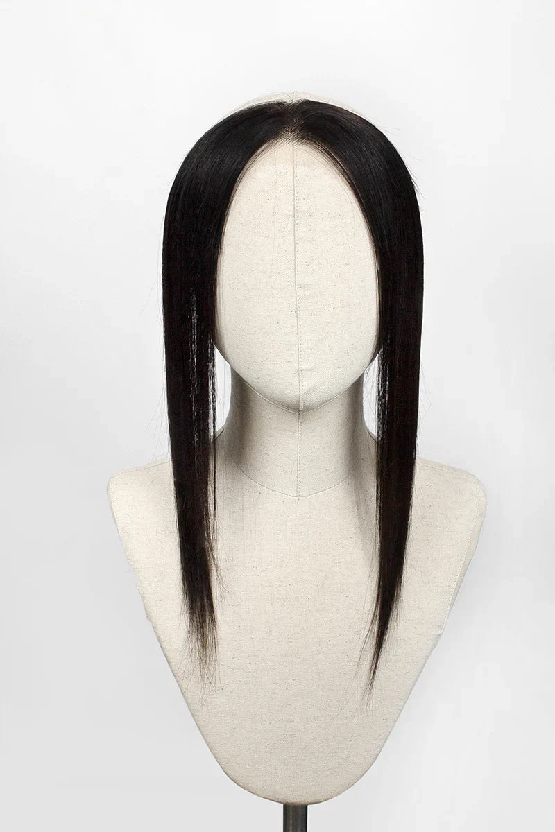 Aurora Hairline Topper: Breathable Lace|Halo Wire|Natural Look Natural Black #1B