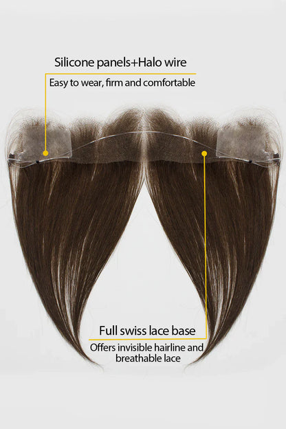 Aurora Hair Hairline Topper: Breathable Lace|Halo Wire|Natural Look Dark Brown #2